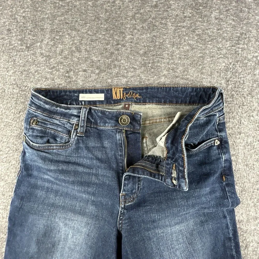 Kut from the Kloth Katy Ankle Jeans Womens Sz 4 28x26 Straight Leg Dark Wash - Picture 7 of 15